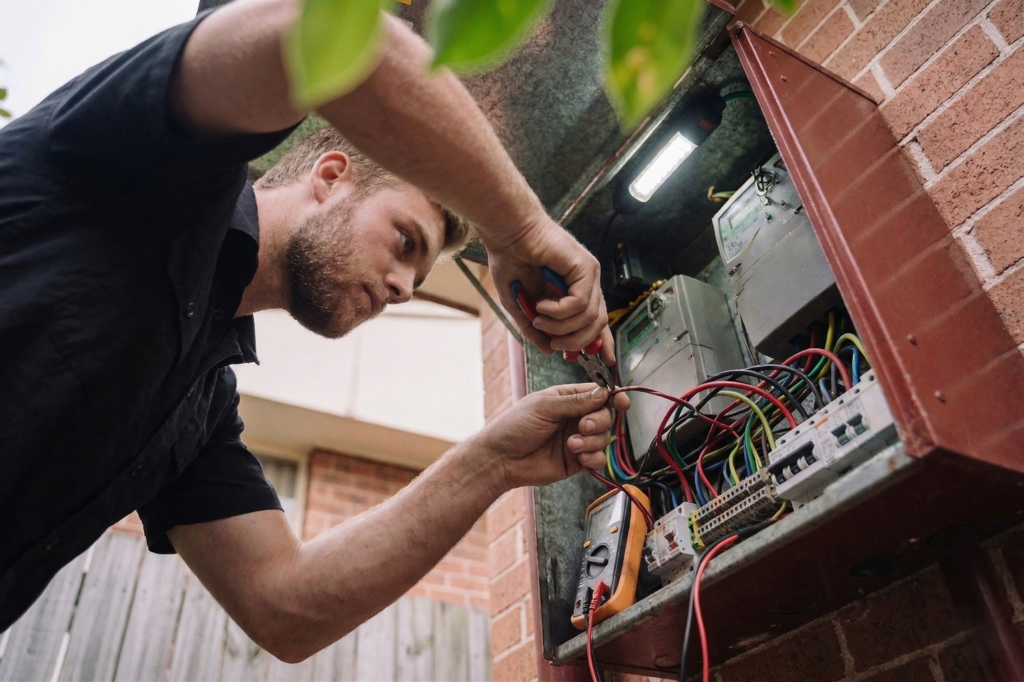 Summer Hill electrician performing electrical work