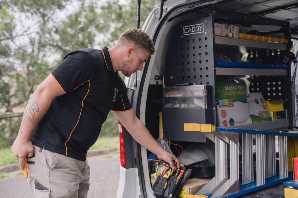 Licensed Summer Hill electrician working on a residential job